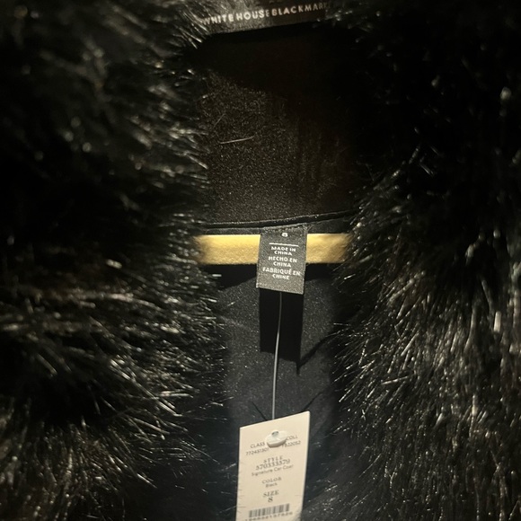 NWT White House Black Market Elegant Black Coat - Picture 2 of 4